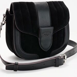 NWT American Leather - Black Leather Crossbody Bag